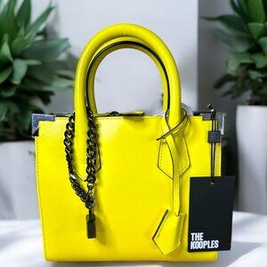 NWT The Kooples Medium Ming Bag in Yellow Leather - MSRP $425.00
